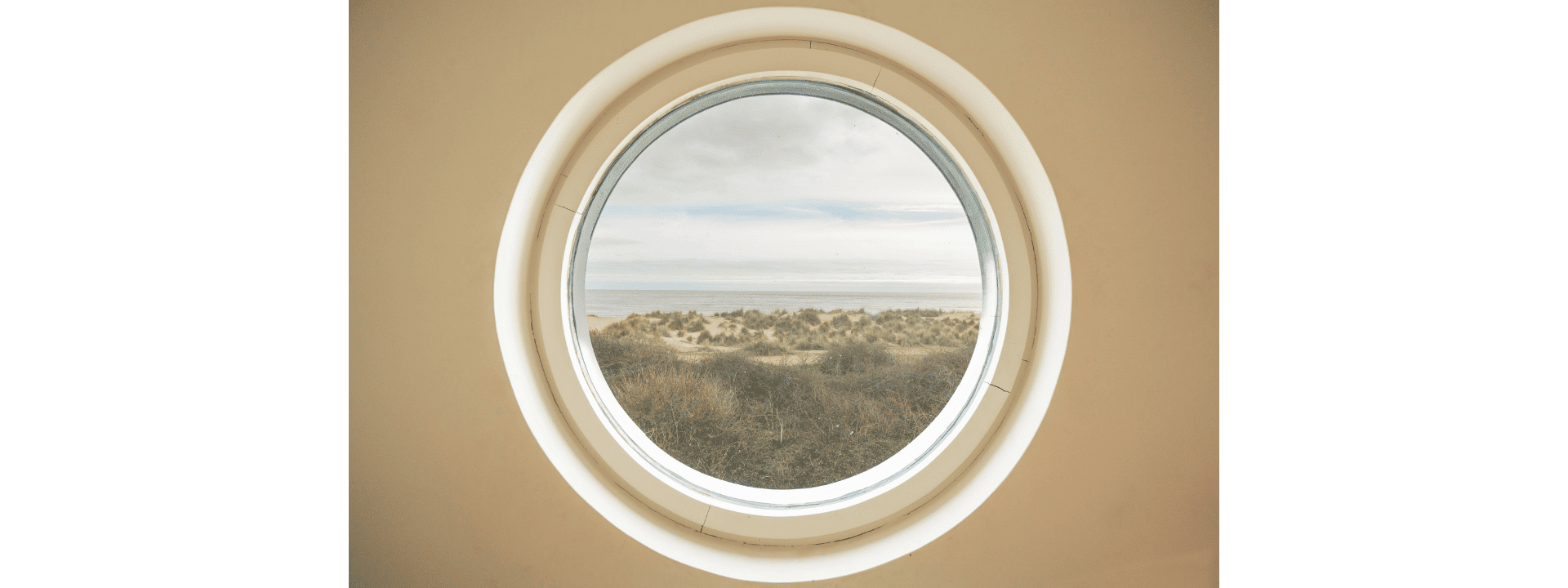 A window facing the Southwold beach.