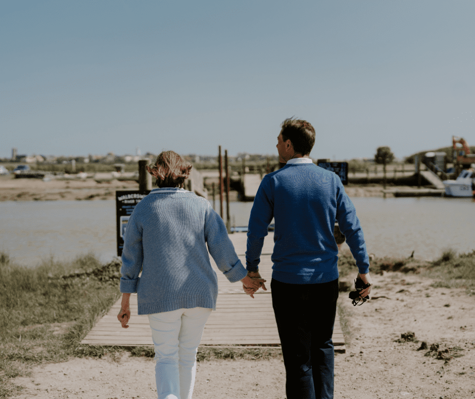 Walking along the jetty to Walberswick ferry