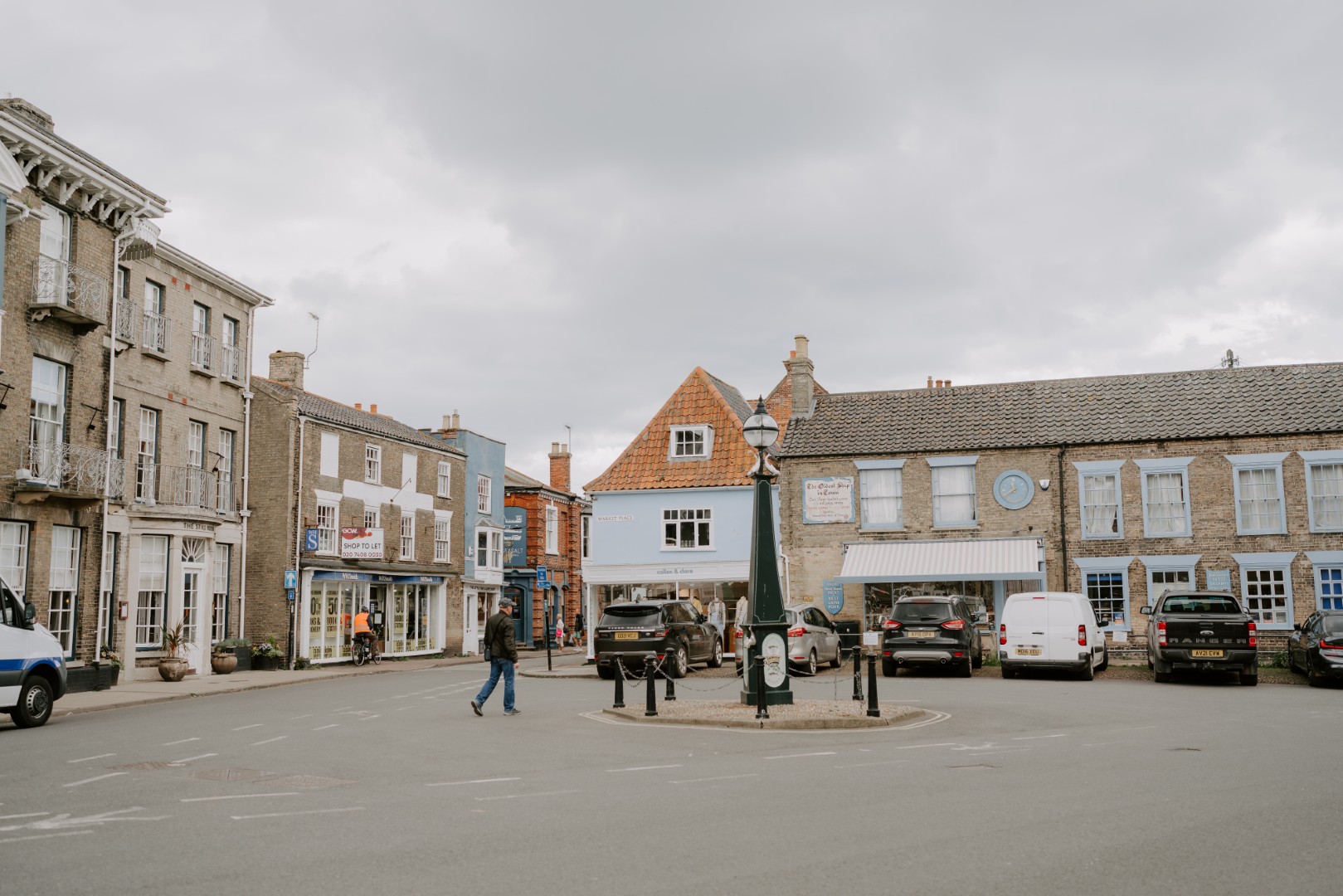The centre of Southwold town in Suffolk. 